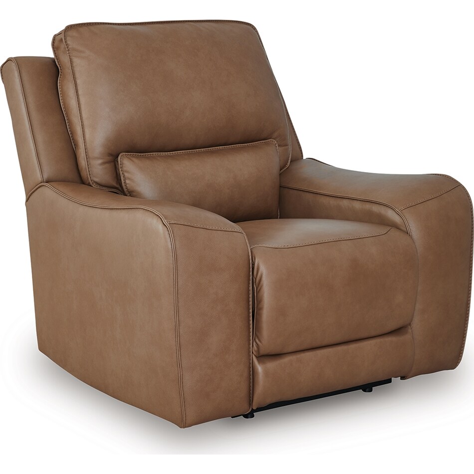 silverbrooke caramel power leather recliner   