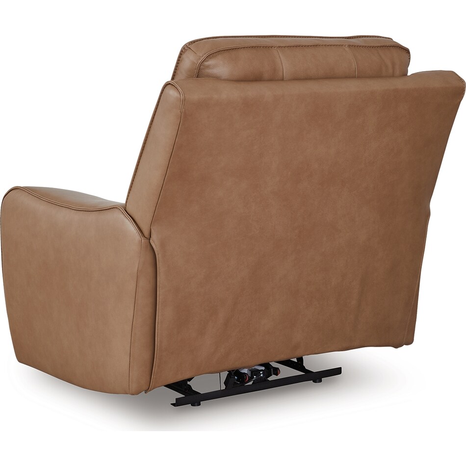 silverbrooke caramel power leather recliner   