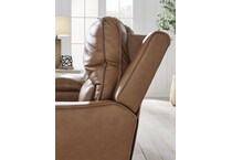 silverbrooke caramel power leather recliner   