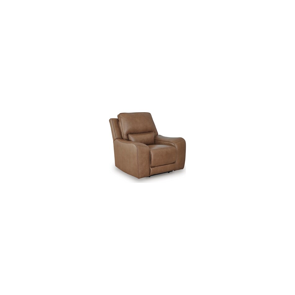 silverbrooke caramel power leather recliner   
