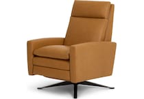 simon bali butterscotch leather swivel glider recliner   