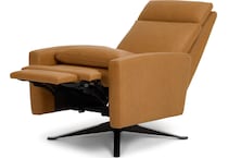 simon bali butterscotch leather swivel glider recliner   