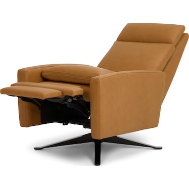 SIMON LEATHER SWIVEL RECLINER