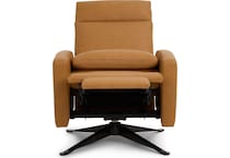 simon bali butterscotch leather swivel glider recliner   