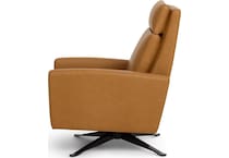 simon bali butterscotch leather swivel glider recliner   