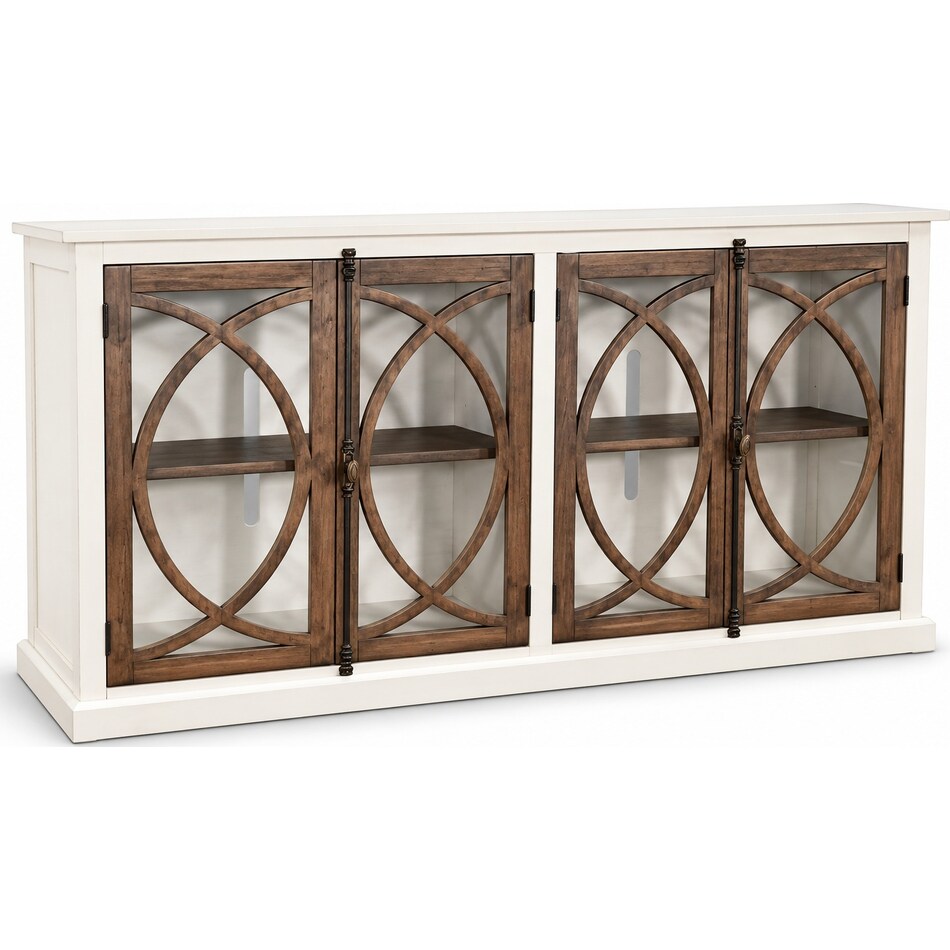 simon marble white buckskin off white light brown console   