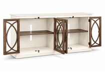 simon marble white buckskin off white light brown console   