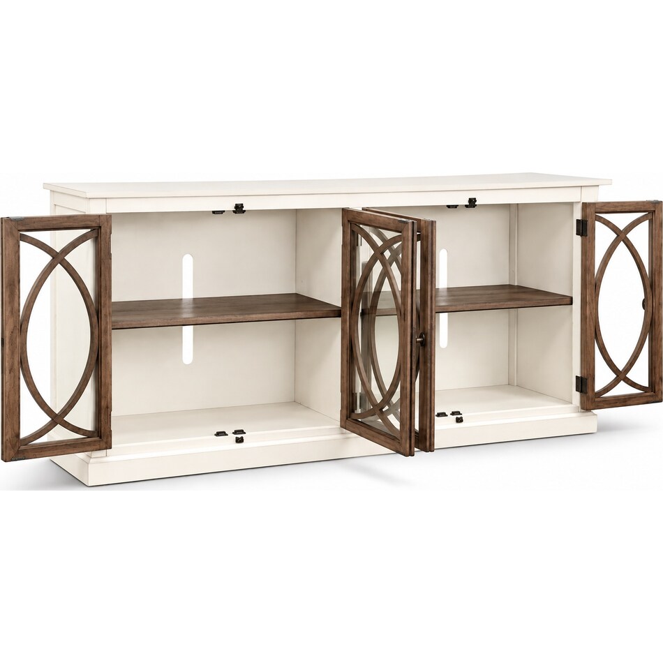 simon marble white buckskin off white light brown console   