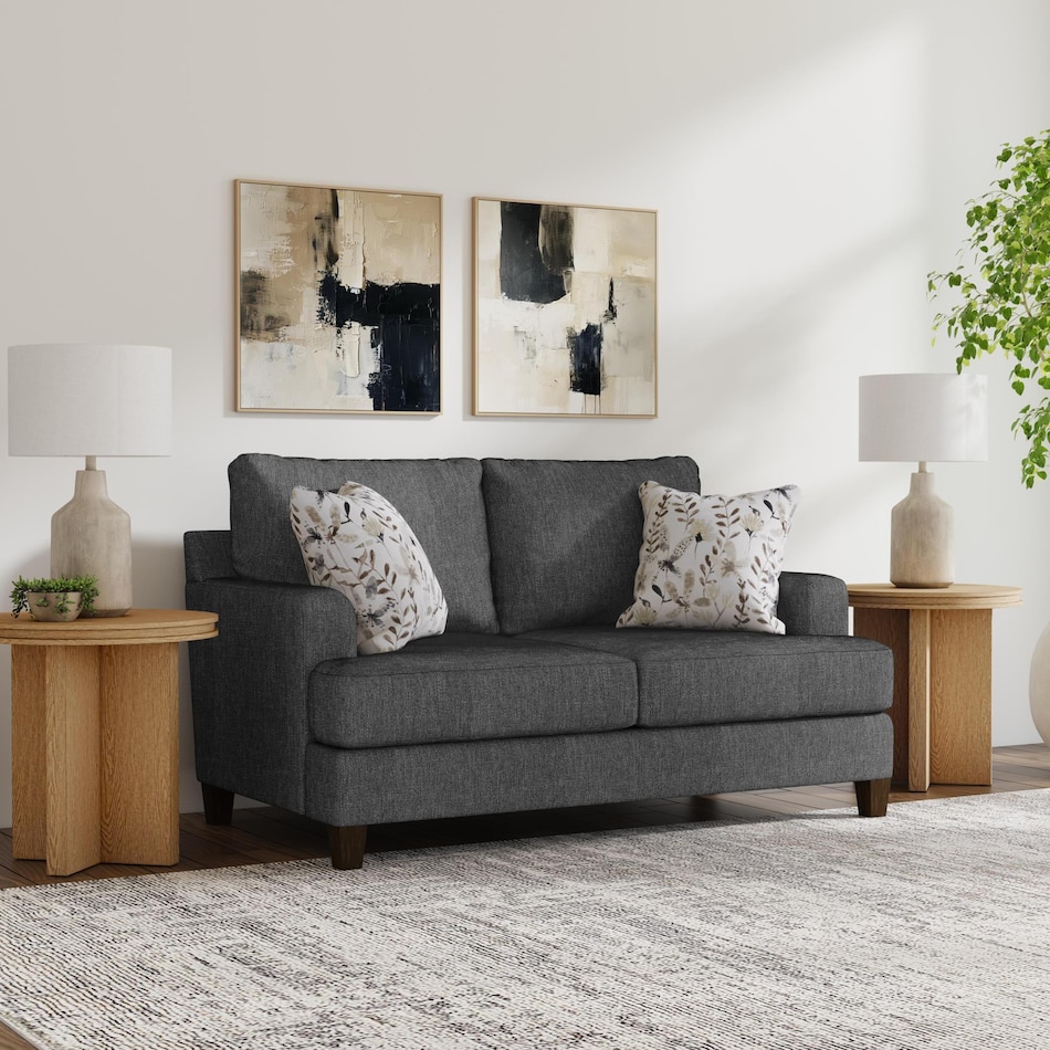 sinclair gray loveseat   