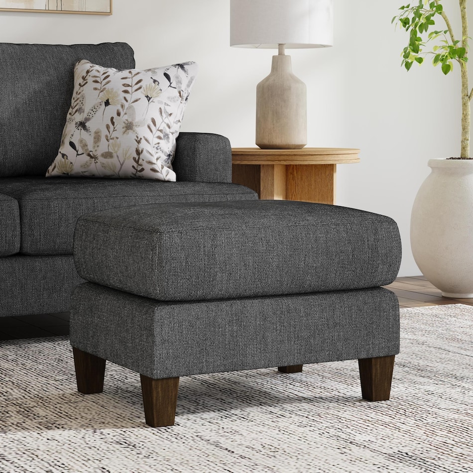 sinclair gray ottoman   