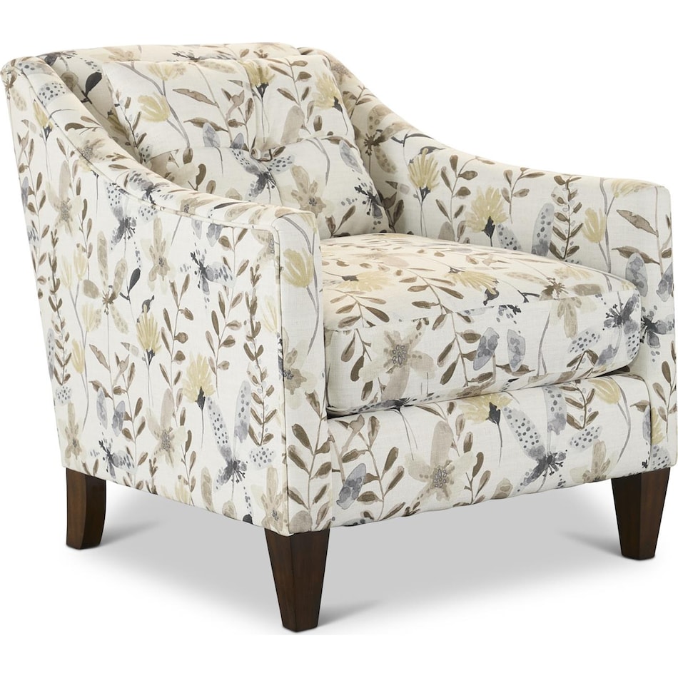 sinclair multicolor floral accent chair   
