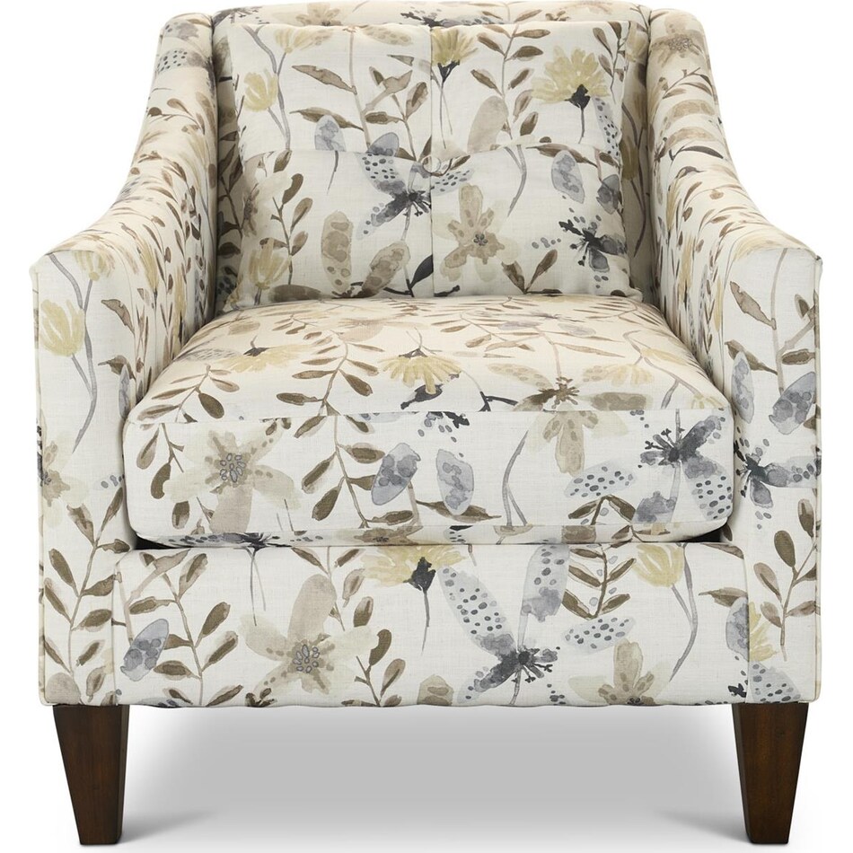 sinclair multicolor floral accent chair   
