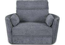 sloane xl blue power recliner   