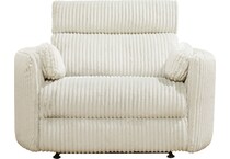 sloane xl ivory power swivel glider recliner   