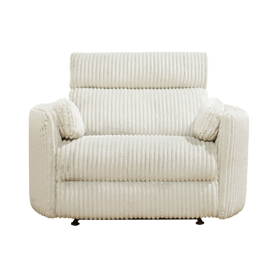 sloane xl ivory power swivel glider recliner   