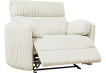 sloane xl ivory power swivel glider recliner   
