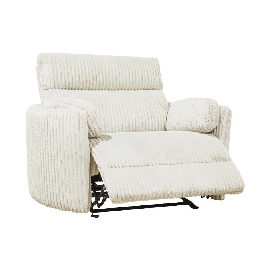 sloane xl ivory power swivel glider recliner   
