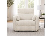 sloane xl white power swivel glider recliner   