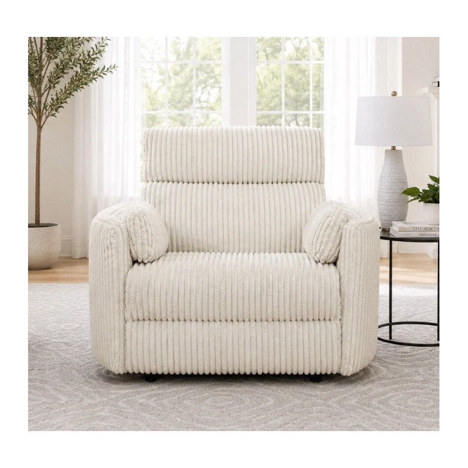 sloane xl white power swivel glider recliner   