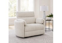 sloane xl white power swivel glider recliner   
