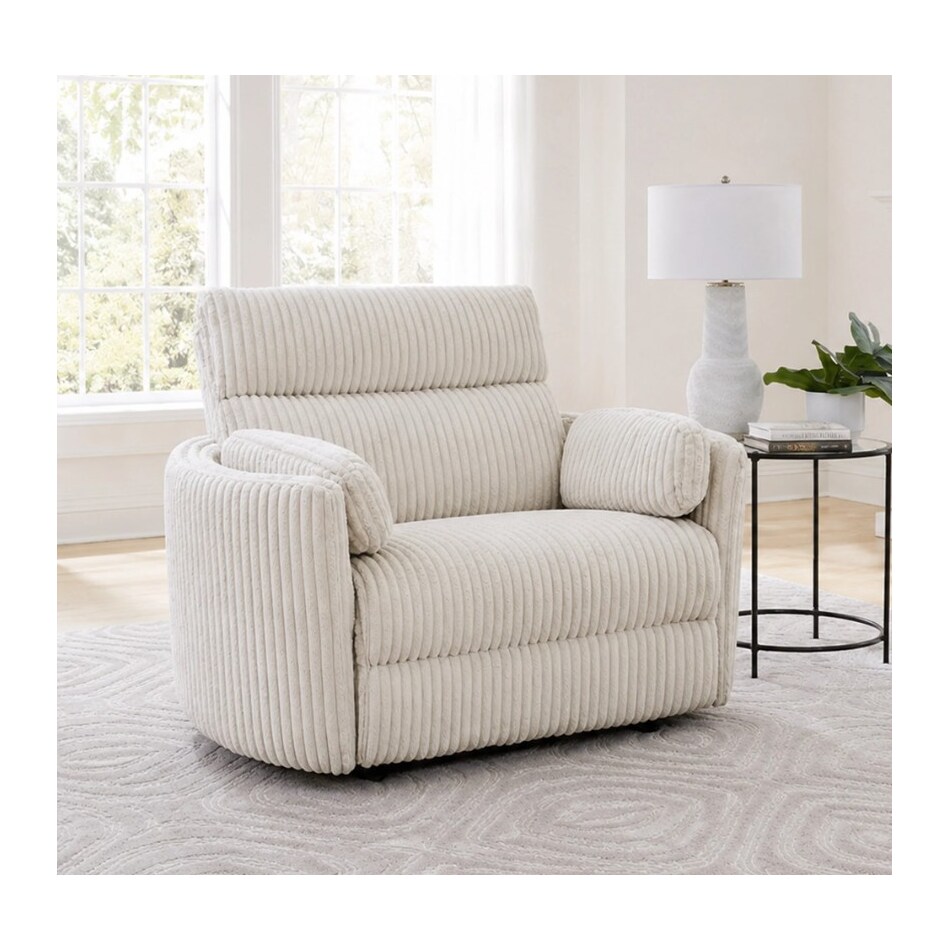 sloane xl white power swivel glider recliner   