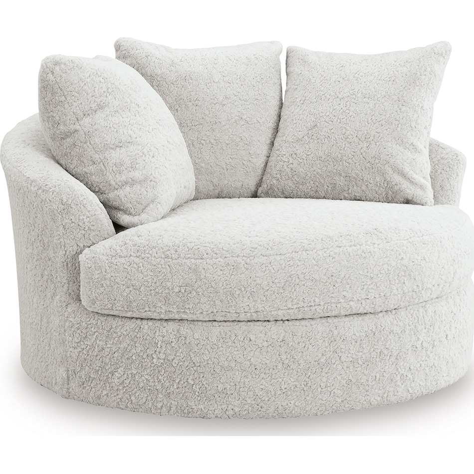 snodoodle artic white accent chair   