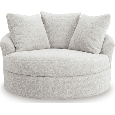 SNODOODLE OVERSIZED SWIVEL ACCENT CHAIR