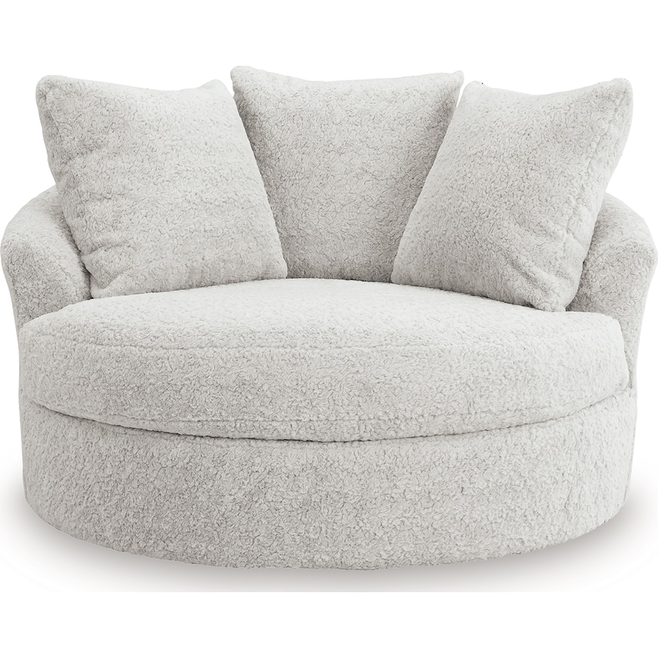 snodoodle artic white accent chair   