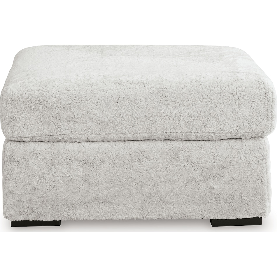 snodoodle artic white ottoman   