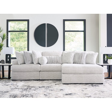 SNODOODLE 3-PC SECTIONAL SOFA WITH CHAISE