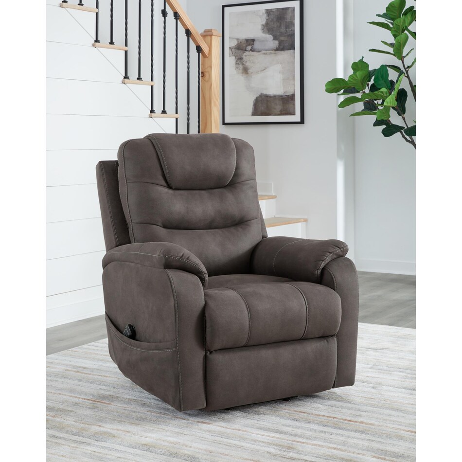 snowfield grey lift recliner   