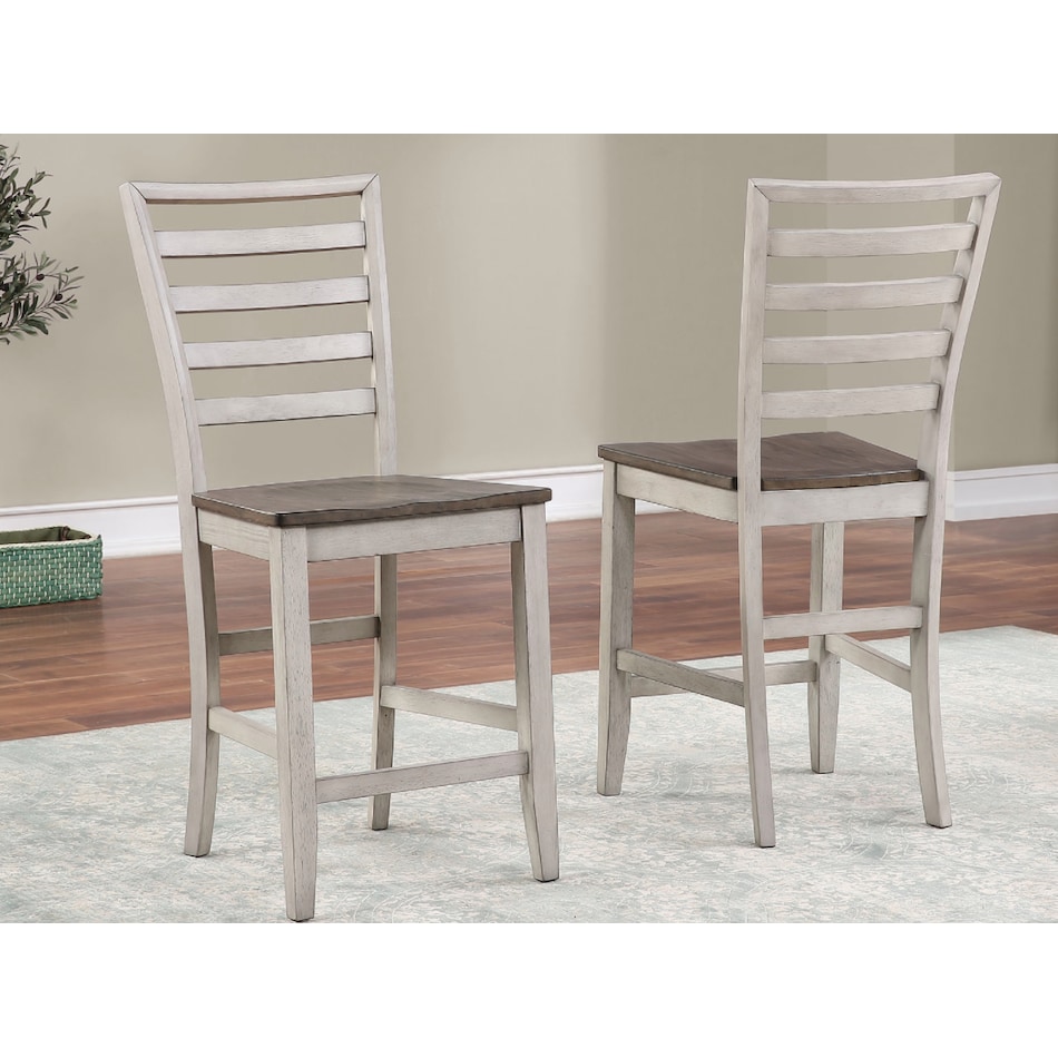 sorenson two tone smokey alabaster and putty counter chair   