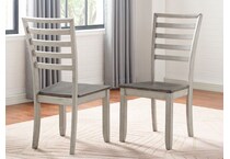 sorenson two tone smokey alabaster and putty side chair   