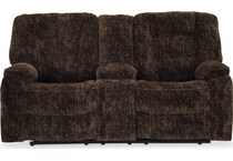 soundwave reclining console loveseat   