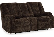 soundwave reclining console loveseat   