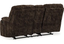 soundwave reclining console loveseat   