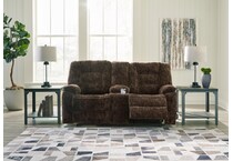soundwave reclining console loveseat   