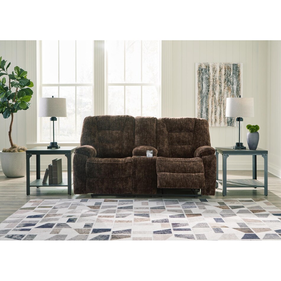 soundwave reclining console loveseat   