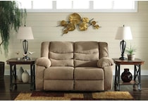 stark mocha reclining loveseat   