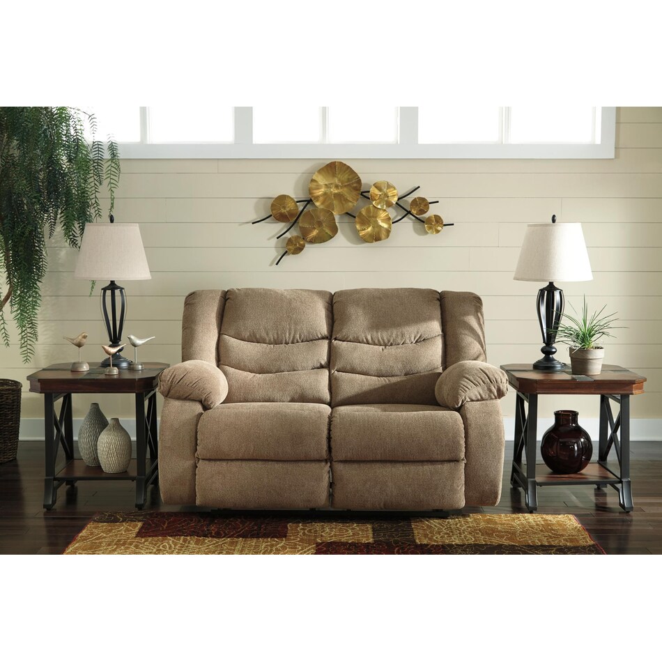 stark mocha reclining loveseat   