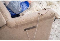 stassi white swivel glider recliner   
