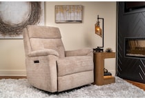 stassi white swivel glider recliner   