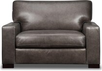 steven grey leather chair   