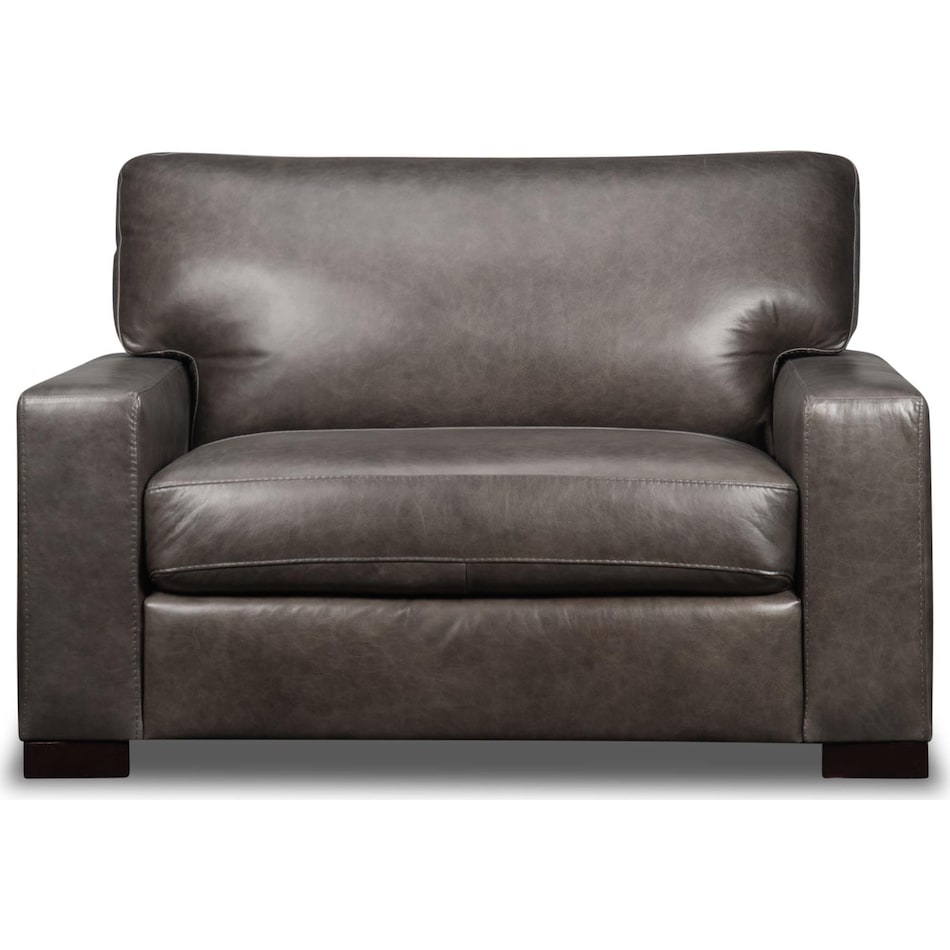 steven grey leather chair   