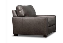 steven grey leather chair   