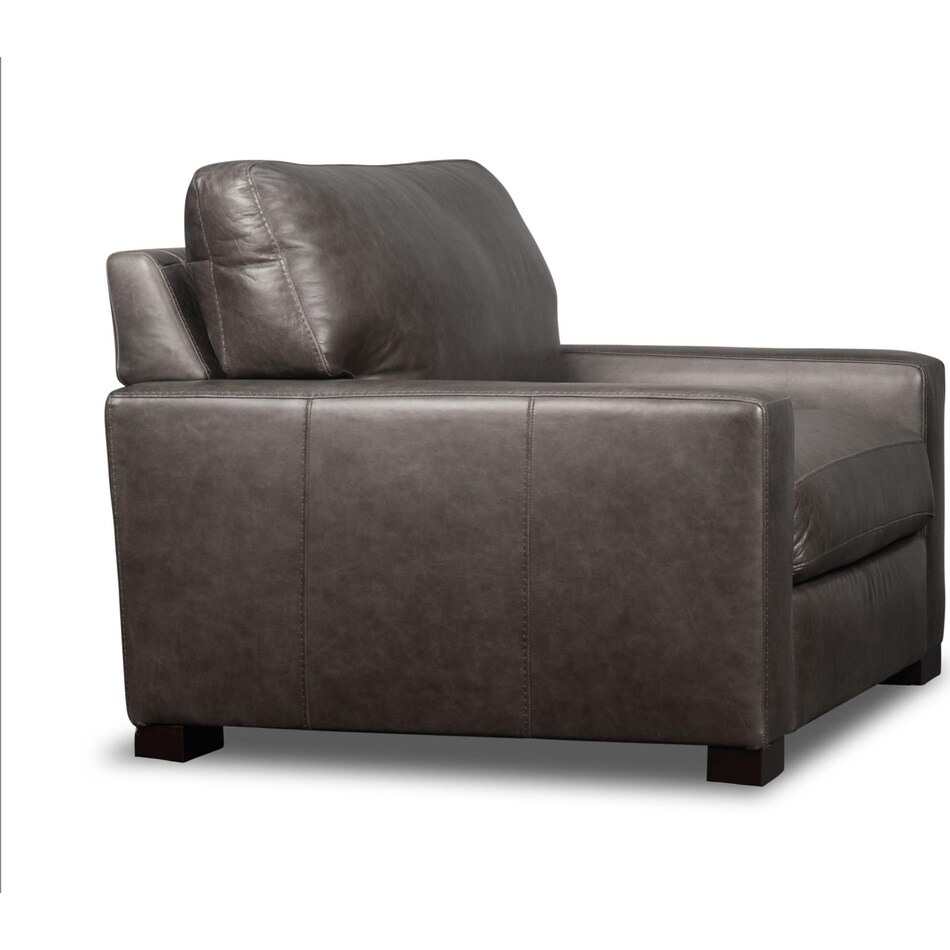 steven grey leather chair   