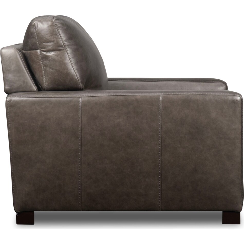 steven grey leather chair   