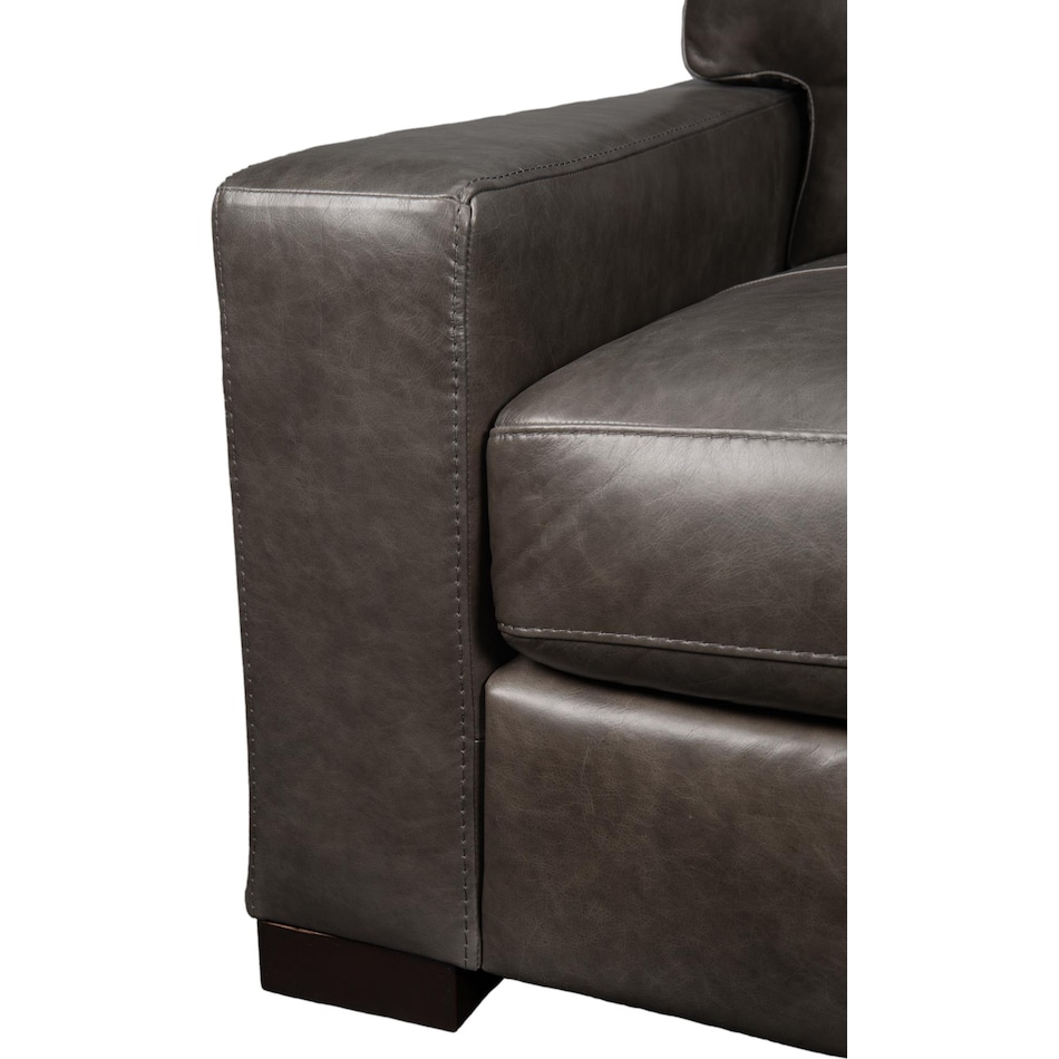 steven grey leather chair   