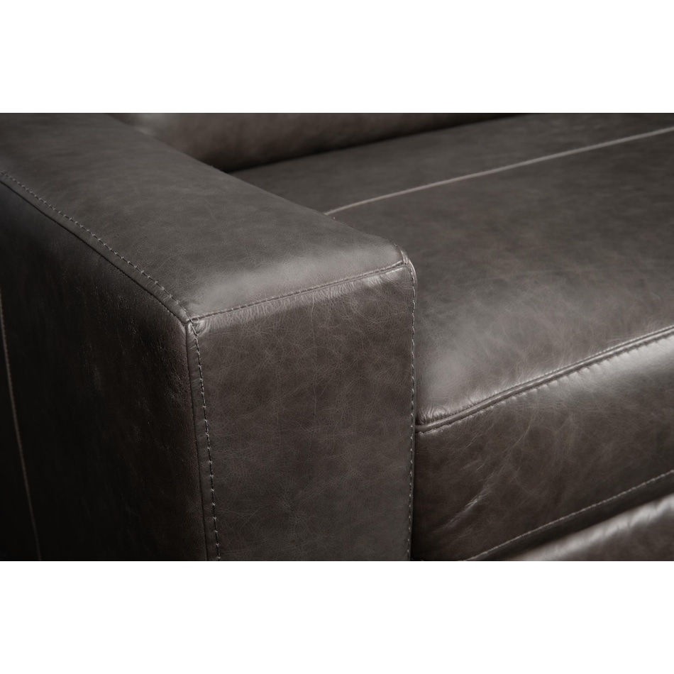 steven grey leather chair   