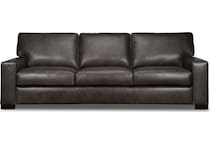 steven grey leather sofa   